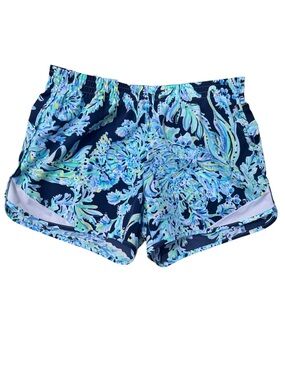 Lilly Pulitzer Ocean Trail Luxletic Pull On Shorts HighTide Navy Scuba Doo